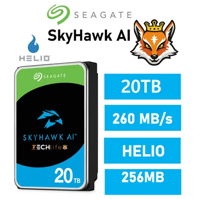 Seagate 20TB SkyHawk AI Surveillance HDD 3.5" 256MB SATA 6GB/s