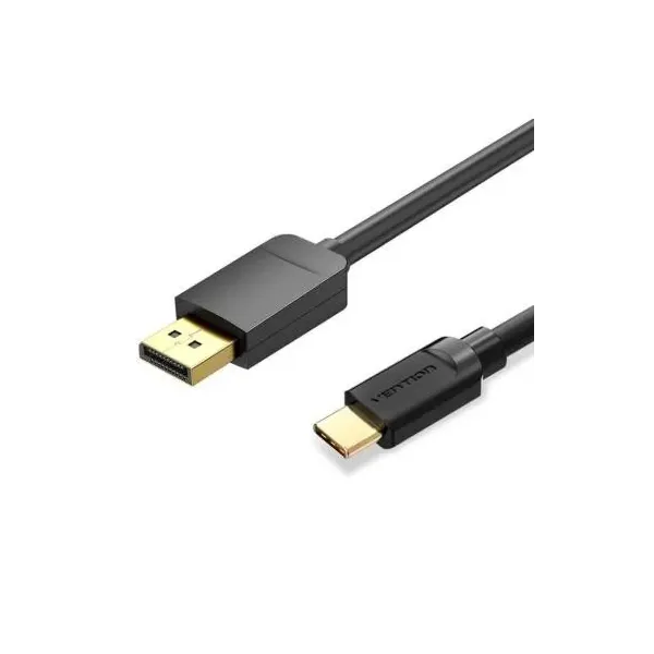 Cable Conversor Vention CGYBH/ USB Tipo-C Macho - Displayport Macho/ 1m/ Negro