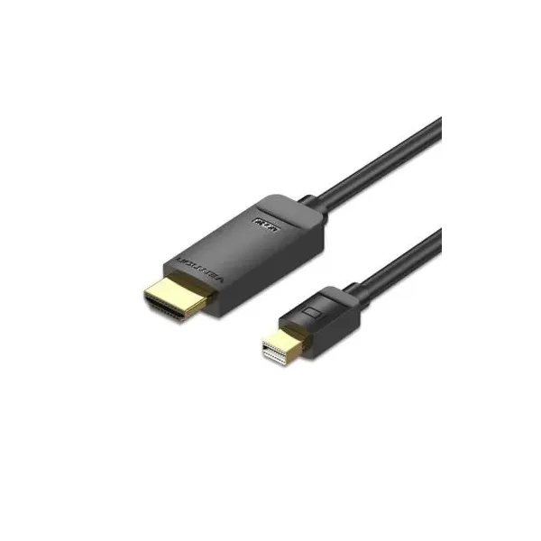 Cable Conversor Vention HAHBH/ Mini Displayport Macho - HDMI Macho/ 2m/ Negro