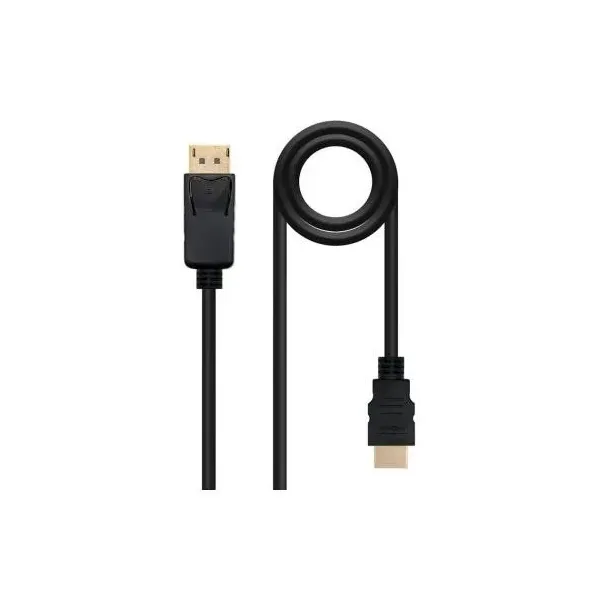 Cable Displayport Nanocable 10.15.4305/ Displayport Macho - HDMI Macho/ 5m/ Negro