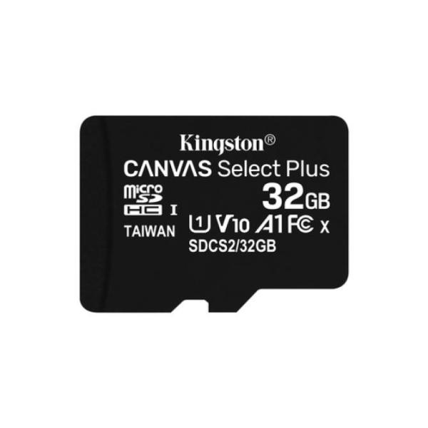 Memoria Sd Micro 32gb Clase 10 Kingston + Adaptador Canvas Select Plus 100mb/s Sdcs2/32gb