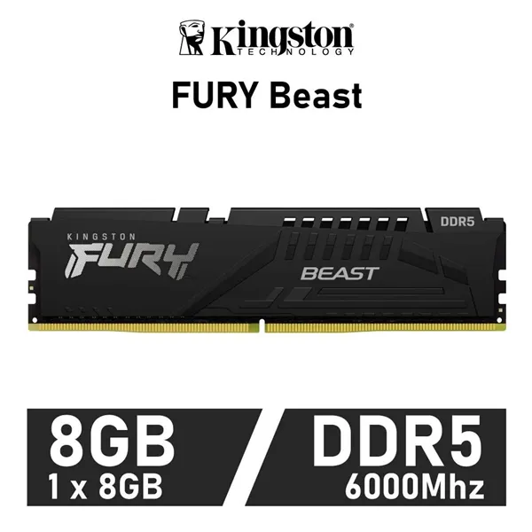 Kingston Fury Beast 8GB 6000MHz DDR5 CL40 1.35v