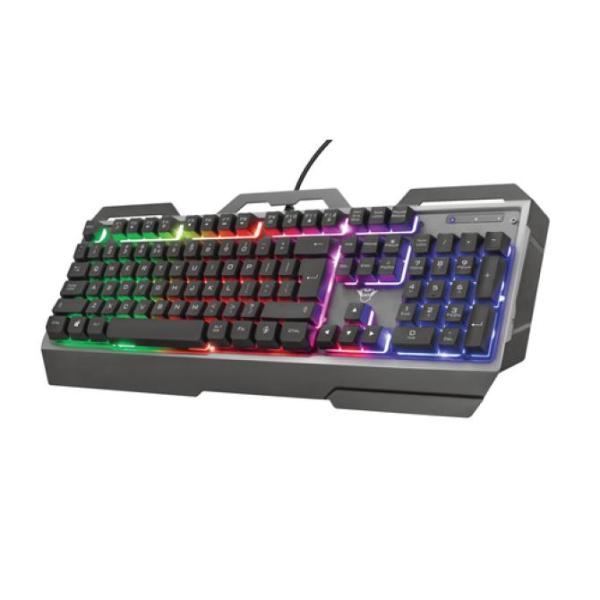 Teclado Trust Gaming Gxt 856 Torac Iluminacion Led Anti-ghosting 12 Teclas Multimedia Int. Modo De Juego Usb 23742