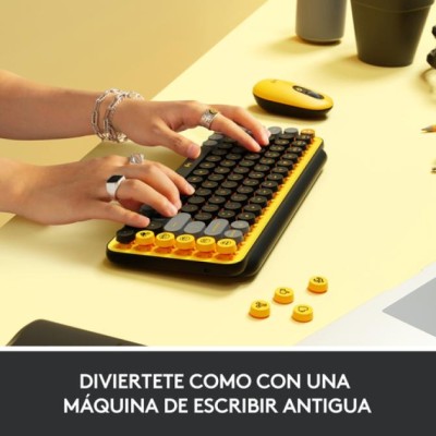 Teclado Mecanico Logitech Pop Keys Wireless Con Emojis Color