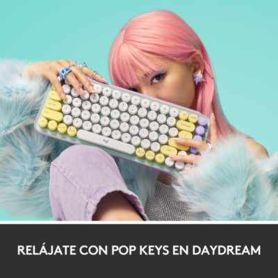 Teclado Mecanico Logitech Pop Keys Wireless Con Emojis Color