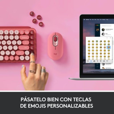 Teclado Mecanico Logitech Pop Keys Wireless Con Emojis Color