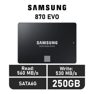 Samsung 870 EVO 250GB SSD 2.5" 560MB/s SATA 6Gb/s