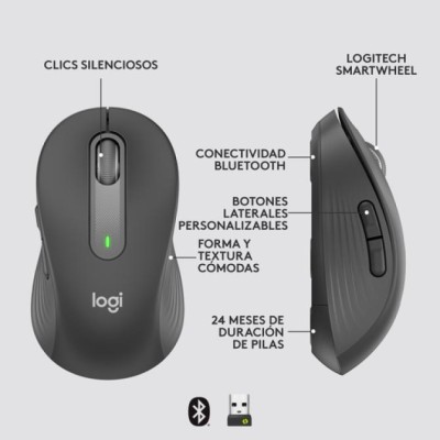 Mouse Logitech Wireless Signature M650 Color Grafito P/n: