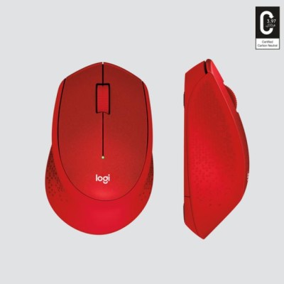 Mouse Logitech Wireless M330 Silent (noise Reduction) Color Red