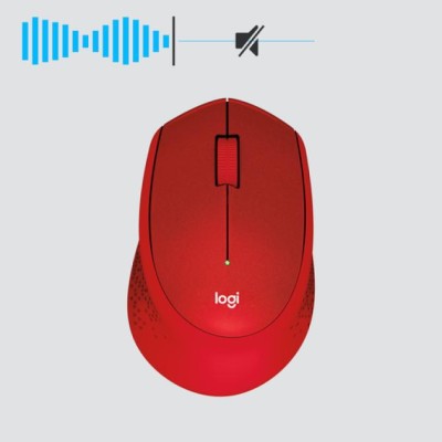 Mouse Logitech Wireless M330 Silent (noise Reduction) Color Red