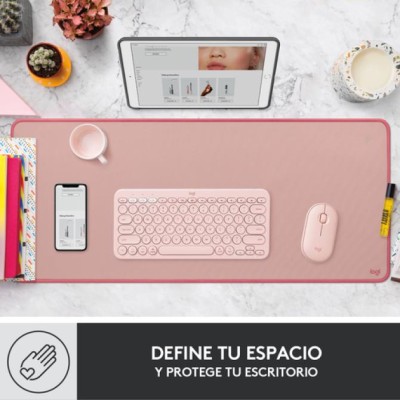 Alfombrilla Logitech Desk Mat Studio Series Color Rosa Oscuro