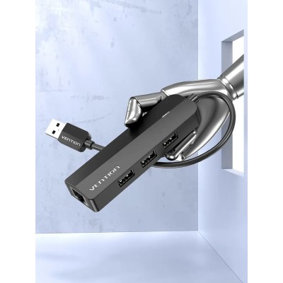 Docking USB 2.0 Vention CHPBB/ 3xUSB/ 1xMicro USB PD/ 1xRJ45/