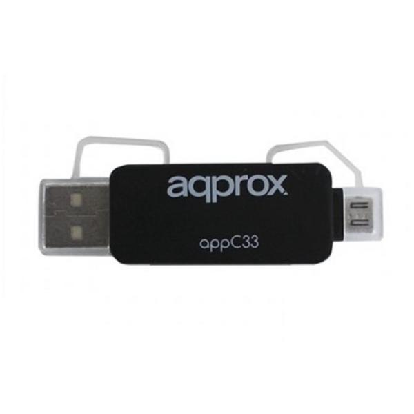 Approx appc33 adaptador microsd/sd/mmc a usb/micro