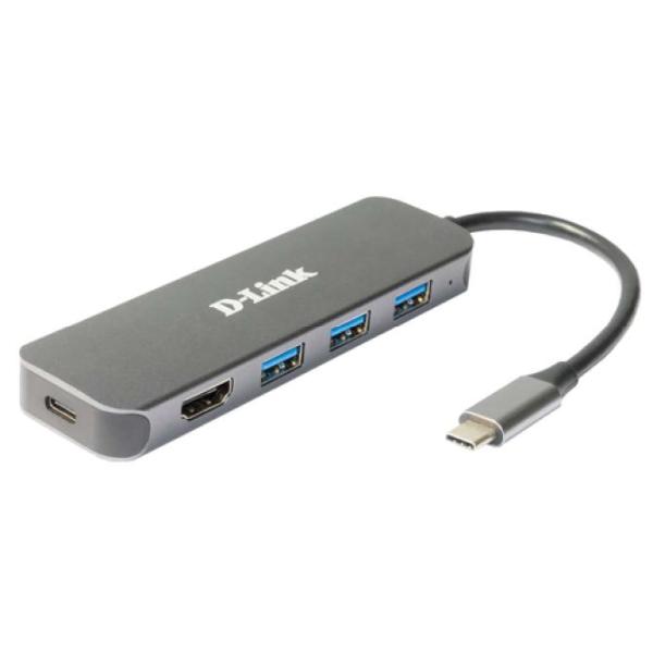 Docking Usb-c D-link Dub-2333 A 1xhdmi 4k 3xusb3.0 1xusb-c Pd 60w