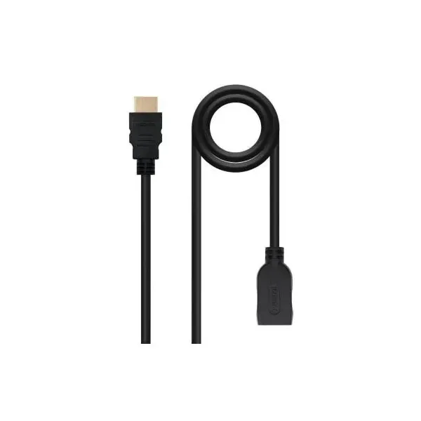 Cable Alargador HDMI Nanocable 10.15.1011/ HDMI Macho - HDMI Hembra/ 1m/ Negro
