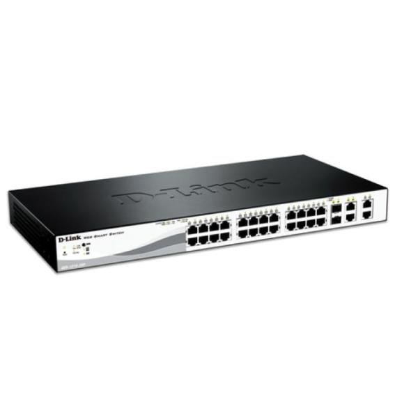 Switch Semigestionable D-link Des-1210-28p 24p Eth Poe (193w) + 2p Giga + 2p Combo  Rack