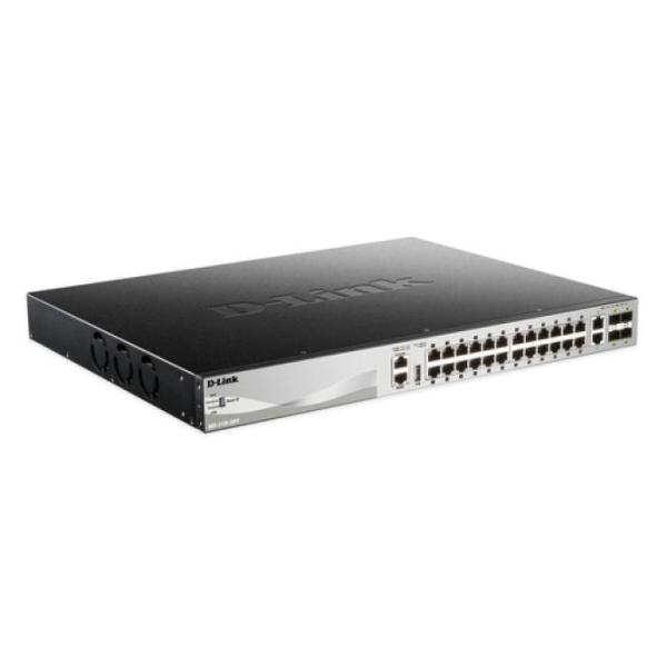 Switch Gestionable L3 D-link Stackable Dgs-3130-30ps/si 24p Poe (370w) Giga + 2p 10g + 4p 10g Sfp+