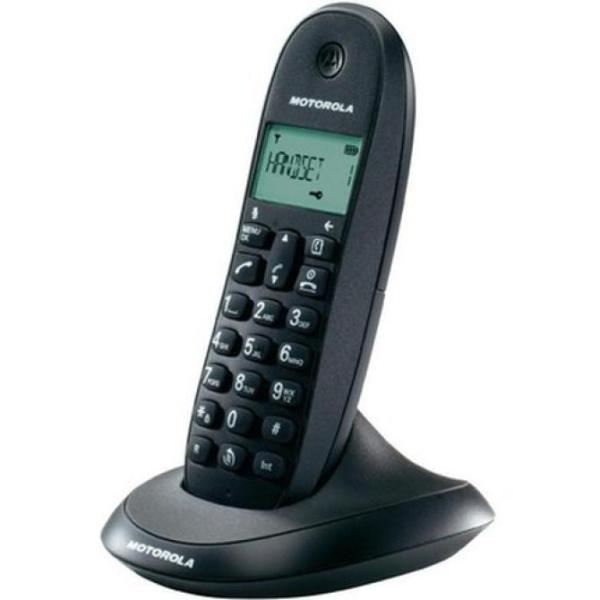 Telefono Inalambrico Dect Motorola C1001lb+ 50 Entradas Identificador De Llamadas Color Negro