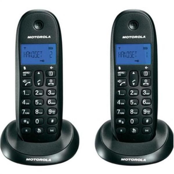 Telefono Inalambrico Dect Duo Motorola C1002lb+ 50 Entradas Identificador De Llamadas Altavoz