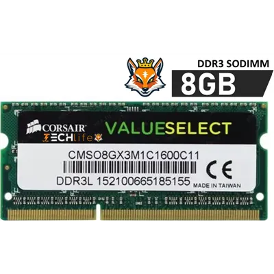 Corsair ValueSelect 8GB DDR3 1600MHz 1.35/1.5v CL11 - Memoria