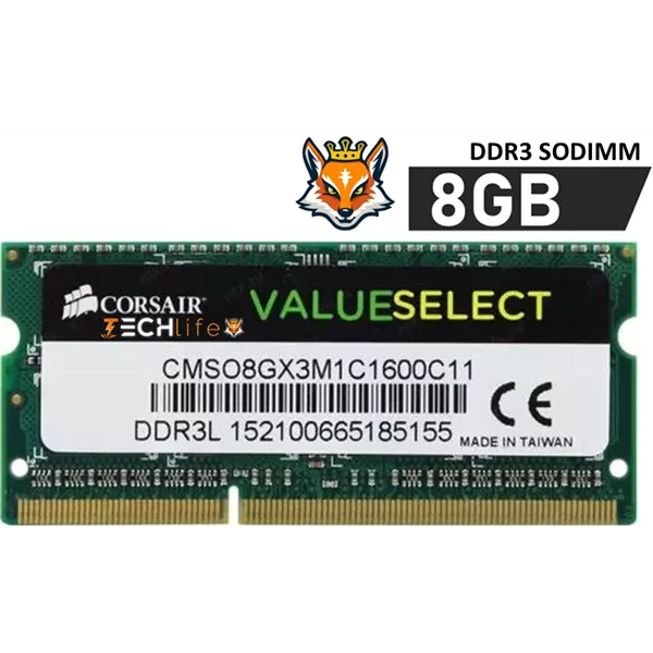 Corsair ValueSelect 8GB DDR3 1600MHz 1.35/1.5v CL11 - Memoria SODIMM