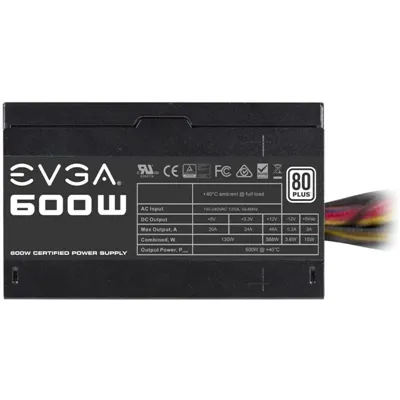 Fuente de alimentación EVGA 600W/ 600W/ Ventilador 12cm/ 80 Plus