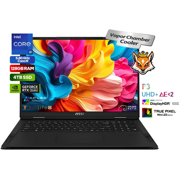 MSI CreatorPro X18 HX A14VKSG-283ES - Intel Core I9-14900HX 128GB 4TB SSD RTX3500 18" W11Pro