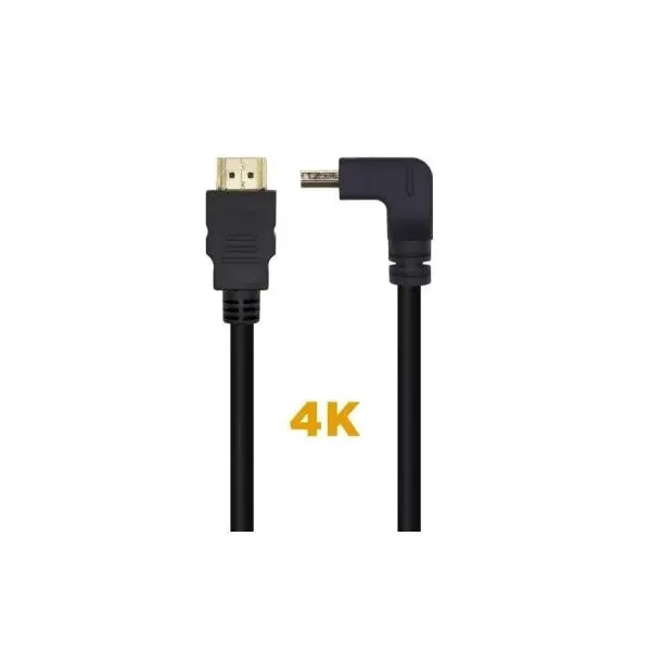 Cable HDMI 2.0 4K Aisens A120-0456/ HDMI Macho - HDMI Macho/ 1m/ Negro