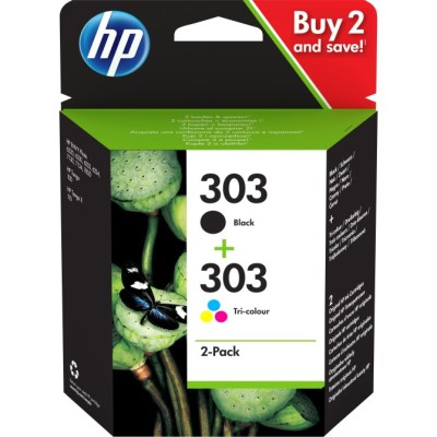 HP 303 Multipack Negro y Tricolor 3YM92AE - Cartuchos de Tinta