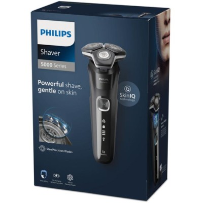 Afeitadora Philips Serie 5000 Color Negro Intenso 3 Cabezales