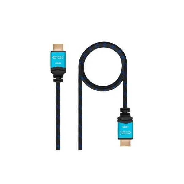 Cable HDMI 2.0 4K Nanocable 10.15.3705/ HDMI Macho - HDMI Macho/ 5m/ Negro/ Azul