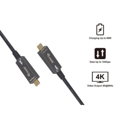 Cable Usb-c Activo Optico Equip 60w 4k 10gbps 10m