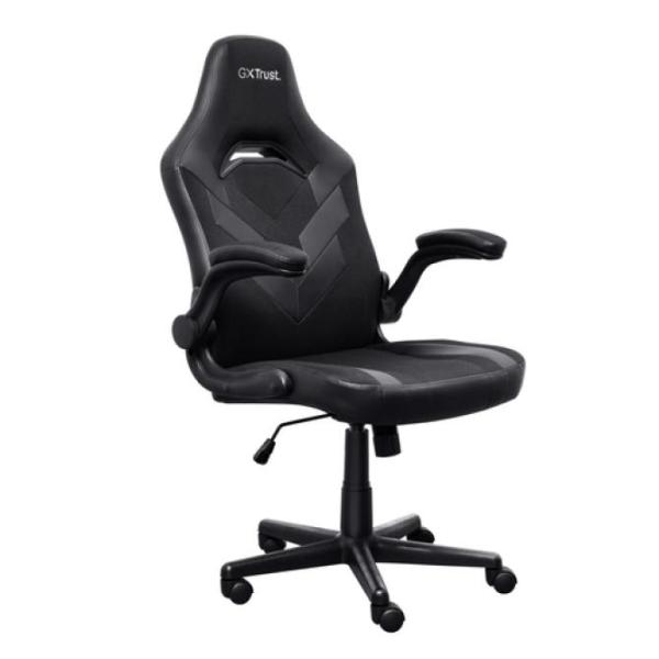 Silla Gamer Trust Gxt 703 Negra/gris 25128 Elevador De Gas Clase 4 Reposabrazos Abatibles Bloqueo De Inclinacion Max. 140kg