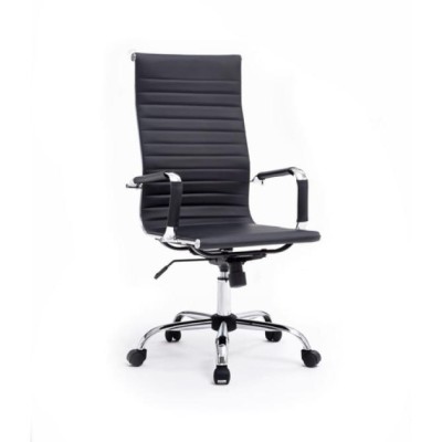 Silla De Oficina Equip Respaldo Alto Color Negro Recubrimiento