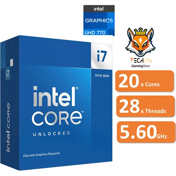 Intel Core i7-14700K Unlocked 3.4/5.6GHz con Intel UHD 770