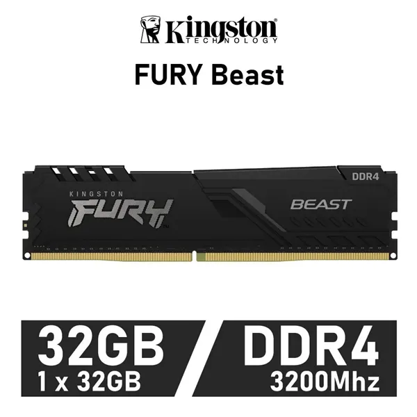 Kingston FURY Beast 32GB DDR4 3200MHz 1.35V CL16