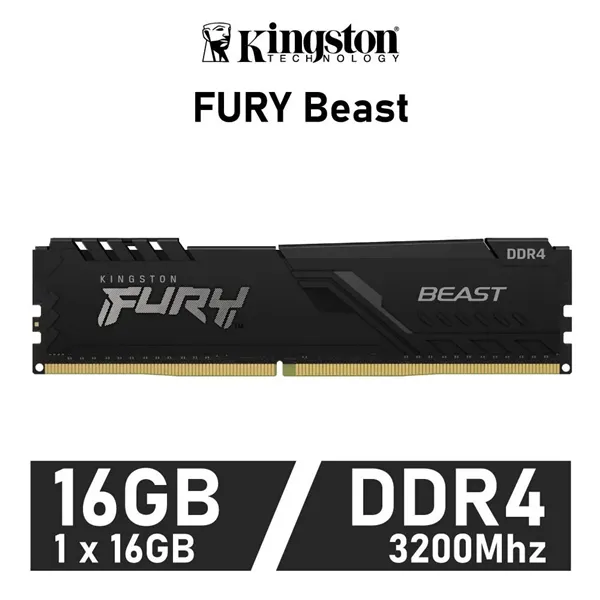 Kingston FURY Beast 16GB DDR4 3200MHz 1.35V CL16