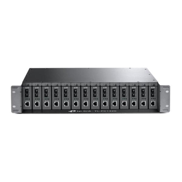 Chasis De Montaje En Bastidor Rack Tp-link Tl-fc1420 14 Bahías Para Convertidores De Medios