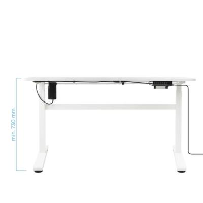 Mesa De Escritorio Motorizada Tooq Atlas White De Acero Y