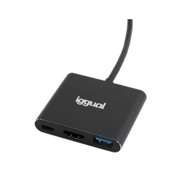 iggual Hub tipo C 3 en 1 HDMI USB3.0