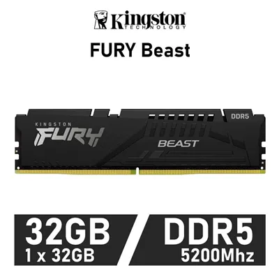 Kingston Fury Beast 32GB DDR5 5200MHz CL40 1.25v