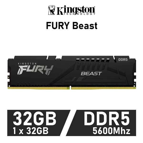 Kingston Fury Beast 32GB 5600MHz DDR5 CL40 1.25v