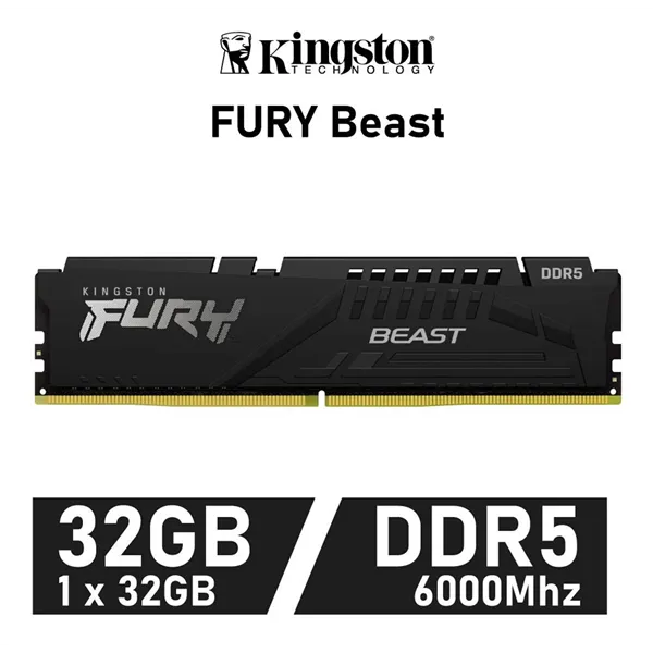 Kingston Fury Beast 32GB 6000MHz DDR5 CL30 1.4v