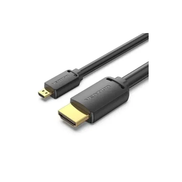 Cable Micro HDMI 2.0 4K Vention AGIBH/ HDMI Macho - Micro HDMI Macho/ 2m/ Negro