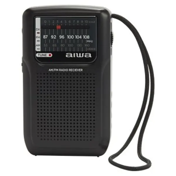 Radio Analogica Mini Con Altavoz Aiwa Rs-33 Black Pocket Altavoz Integrado Sistema Ets Analogico