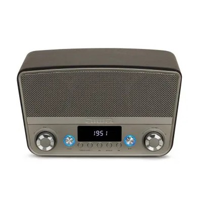 Radio Vintage Con Altavoz Aiwa Bstu-750bk Bluetooth 5.0 Salida