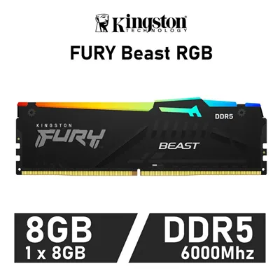 Kingston Fury Beast RGB 8GB DDR5 6000MHz CL40 1.35v