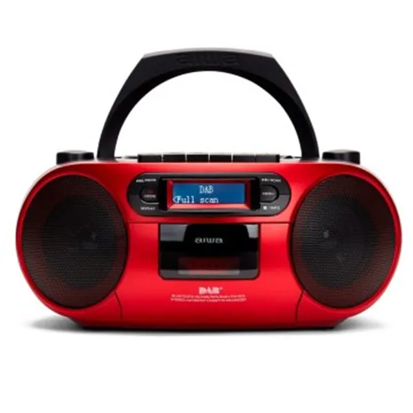 Radio Cd Bluetooth Portable Aiwa Boombox Bbtc-660dab Red Radio 6w Rms Bt Radio Fm Mp3 Casetes Usb Y Jack 3.5