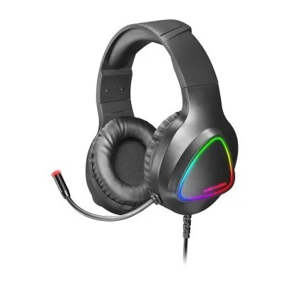 Headset Mars Gaming Mh222 Black Rainbow Rgb Flow Ultra Ligeros