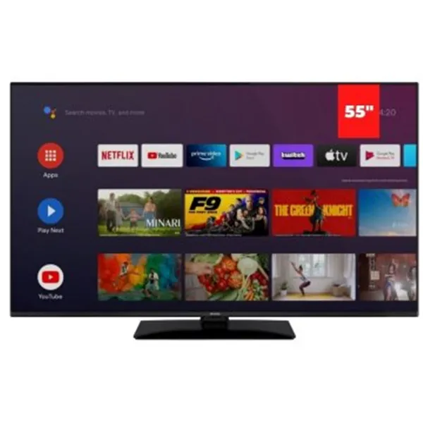 Televisor 55" Aiwa Led558uhd 4k Smart Tv Android 10.0 Dvbt2 Sonido 2x8w 3xhdmi 2xusb Wifi/lan 2xsintonizador Google Assistant